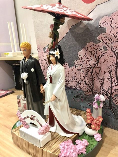 Naruto and Hinata Wedding Figure / Statue by Simple Workshop Naruto Wedding, Naruto Und Hinata, Figure Statue, Graphic Poster Art, Naruto And Hinata, Hinata Hyuga, Gel Manicure, Naruto Uzumaki, Couple Pictures