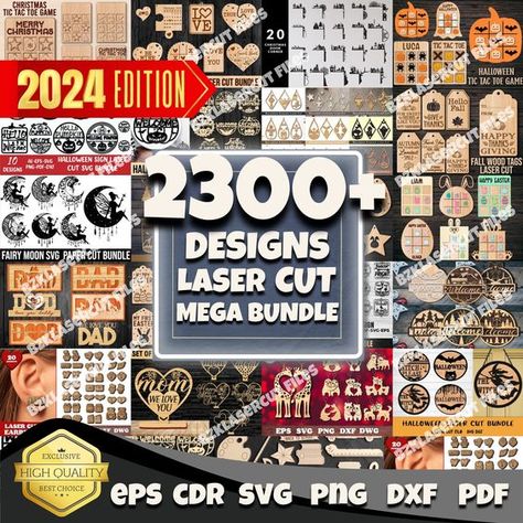 Laser Cut Files Mega Bundle| 2024 Edition CNC Files | 2300 Engraving Laser Cut SVG | Multi Layer Laser Cut Bundle Laser cut files #lasercutfiles laser cut files svg #lasercutfilessvg laser cut 3d files #lasercut3dfiles pattern #pattern  patterns #patterns templates #templates 1.161 Easter Fairy, Cnc Files, Bookcase Design, Tic Tac Toe Game, Bookshelf Design, Wood Tags, Wood Router, Woodworking Machinery, Tag Design