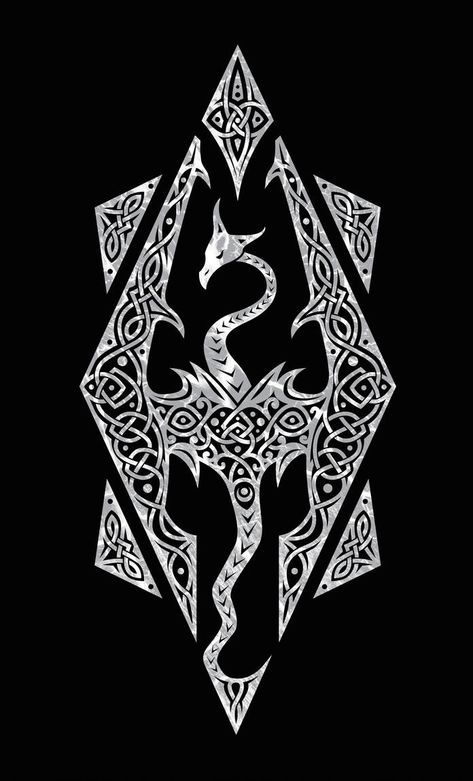 Mark of Akatosh by https://www.deviantart.com/johnnygreek989 on @DeviantArt Dragon Symbol Tattoo, Skyrim Symbol, Elder Scrolls Tattoo, Skyrim Tattoo, Skyrim Wallpaper, Dragon Symbol, Skyrim Dragon, Scrolls Game, Skyrim Art