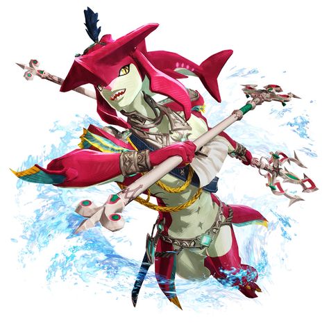 Sidon Art from Hyrule Warriors: Age of Calamity #art #artwork #videogames #gameart #conceptart #illustration #hyrulewarriorsageofcalamity #hyrulewarriors #zelda #characterdesign #characterart Zelda Sidon, Sidon Botw, Sidon Zelda, Link X Sidon, Sidon X Link, Hyrule Warriors Age Of Calamity, Prince Sidon, Zelda Hyrule Warriors, Age Of Calamity