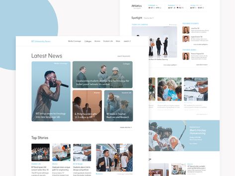 University News Website by Katie Hobler on Dribbble Section Design, News Website Design, News Website, Ui Ux Design, Ux Design, Global Community, Creative Professional, Website Design, Photo Wall