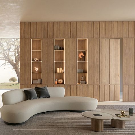 Barausse | Wall paneling: wood cladding for luxury environments Wooden Panelling Walls Living Rooms, Wood Cladding Interior, Bali Kitchen, Wooden Walls Living Room, Wooden Wall Cladding, Wooden Cladding, Interior Cladding, Wooden Panelling, Timber Walls