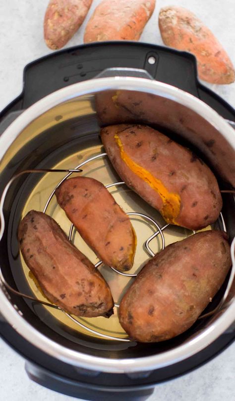 Sweet Potatoes In Instant Pot, Sweet Potatoes Instant Pot, Potatoes In Instant Pot, Instant Pot Sweet Potatoes, Pressure Cooker Sweet Potatoes, Potatoes Instant Pot, Instant Pot Veggies, Sweet Potato Recipes Mashed, Sweet Potato Recipes Healthy