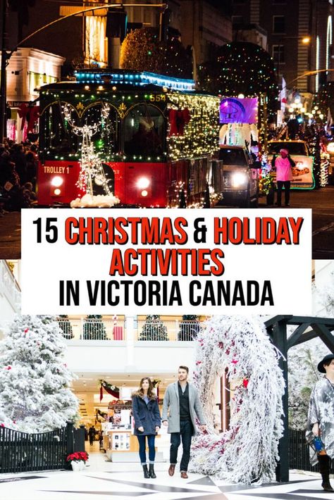 Whether you live in Victoria or are planning a trip to Victoria BC for Christmas, Click here for everything do in December. Victoria Canada things to do | Victoria Canada Aesthetic |Victoria Canada with kids | British Columbia Canada travel | Canada travel Victoria December | Canada Travel Vancouver island Christmas | Planning a trip to Victoria #canada #travel Victoria Island Canada, Canada With Kids, Christmas In Canada, Travel Vancouver Island, Victoria Canada British Columbia, Canada Aesthetic, Ontario Canada Travel, Travel Vancouver, Toronto Canada Travel