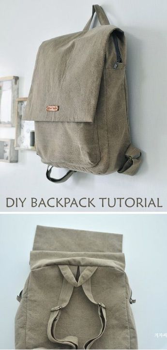 Simple Backpack Sewing Pattern, Bags To Sew And Sell, Free Backpack Sewing Pattern, Diy Backpack Tutorial, Bjd Accessories, Diy Backpack Pattern, Pretty Backpacks, Tas Denim, Backpack Pattern Sewing