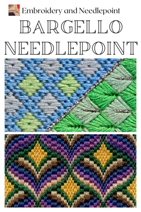 Free Needlepoint Patterns, Bargello Projects, Bargello Needlepoint Patterns, Bargello Embroidery, Cross Stitch Stitches, Bargello Quilt Patterns, Craft Retreat, Stitch Techniques, Fun Craft Projects