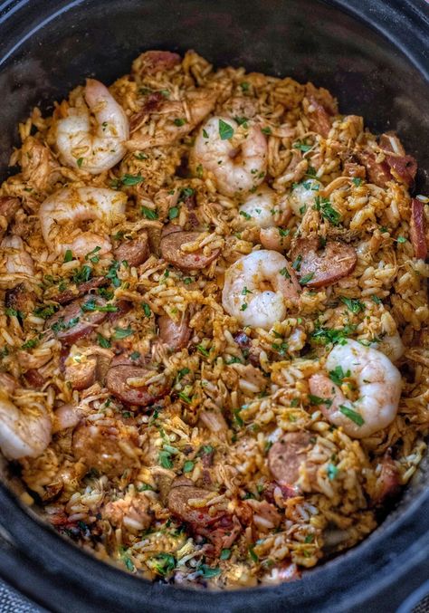 Jambalaya Recipe Crockpot, Coop Can Cook, Slow Cooker Jambalaya, Parboiled Rice, Jambalaya Recipe, Cooking For Beginners, Dinner Meals, Insta Pot, Crock Pot Slow Cooker