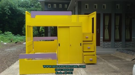 Tempat Tidur Tingkat Anak Modern Warna Kuning Bunk Bed, Account Suspended, Outdoor Decor, Bed, Furniture, Home Decor, Home Décor