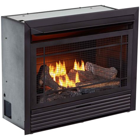 This fireplace insert includes many features like remote control functions, oxygen depletion sensor with automatic shut-off, battery assisted piezo ignition, and much more. Using natural gas or liquid propane, the Duluth Forge vent free fireplace insert radiates 26, 000 BTU of heat, enough to heat 1, 350 square feet of space. When you buy Duluth Forge remote control gas fireplaces, you know you're getting the best quality available! This product is proudly assembled in the USA using parts manufa Big Lots Fireplace, Ventless Fireplace Insert, Ventless Gas Fireplace, Zero Clearance Fireplace, Diy Outdoor Fireplace, Propane Fireplace, Ventless Fireplace, Gas Fireplace Insert, Free Gas