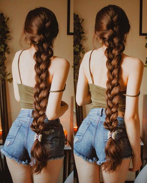 𝑅𝒶𝓅𝓊𝓃𝓏𝑒𝓁👸🏻 (@rapunzelcastel) • Instagram photos and videos Long Hairstyles Aesthetics, Long Hair In Braids, Hairstyles Very Long Hair, Haircut For Very Long Hair, Long Hair Photo, Hair Goal, Long Hair Aesthetic Girl, Hair Care Long Hair, Long Hair Girls