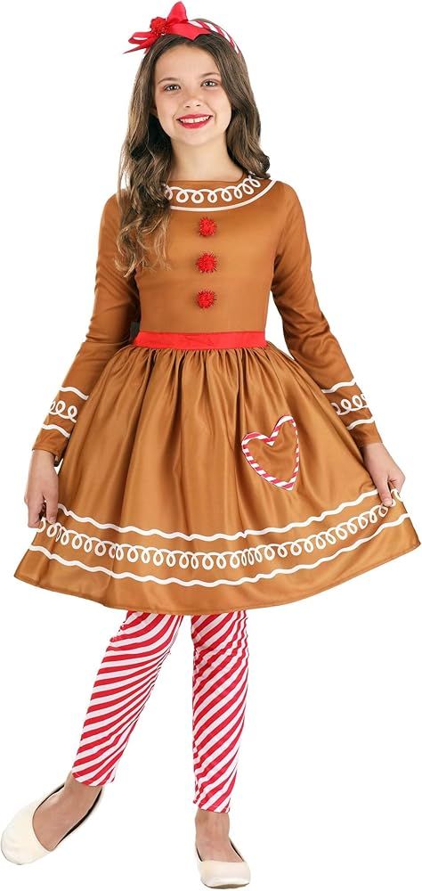 Amazon.com: Fun Costumes Gingerbread Girl's Outfit Medium : Clothing, Shoes & Jewelry Gingerbread Lady Costume, Gingerbread Costume Women, Diy Gingerbread Costume, Gingerbread Costume Diy, Gingerbread Girl Costume, Gingerbread Headband, Christmas Outfit Ideas For Kids, Gingerbread Costume, Christmas Character Costumes