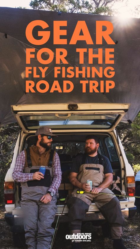 Hints of spring have sprung all over the Blue Ridge—which means it's time to start chasing trout and gearing up for the perfect fly fishing road trip with our newest gear guide.💦 🌿 🎣 Fly Fishing Cabin, Fly Fishing Bag, Trout Fishing Gear, Orvis Fly Fishing, Fishing Cabin, Fly Fishing Tips, Build A Camper Van, Tech Bag, Fly Fishing Gear