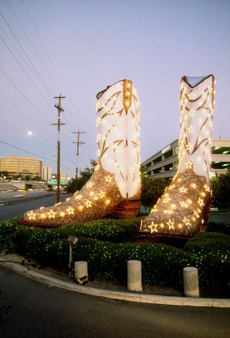 Cowboy Boot Sculpture, Ut Austin, Sculpture Stand, Retail Displays, High School Years, Larger Than Life, Slicked Back Hair, Retail Display, 40th Anniversary