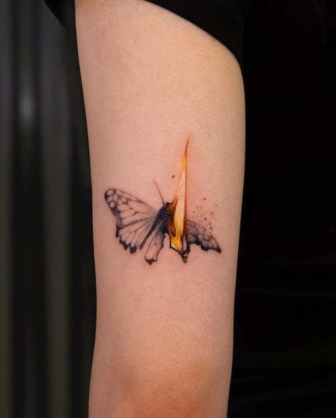 Handmade Tattoo, 16 Tattoo, Flame Tattoos, Handpoke Tattoo, Fire Tattoo, Aesthetic Tattoo, Dope Tattoos, Simplistic Tattoos, Tattoo Design Drawings