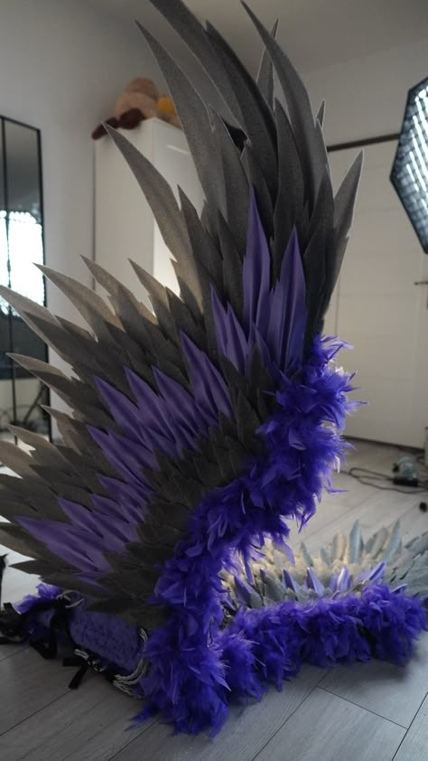 How To Make Cosplay Wings, Avian Wings, Ballerina Oc, Grian Cosplay, Stolas Cosplay, Bird Cosplay, Foam Wings, Bird Wings Costume, Fictional Disease Art