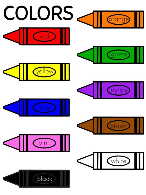 Colors poster - Crayons! File Info: 18x24 PDF Learning Colors Kindergarten, Colors Printables For Toddlers, Color Crayons Free Printable, Color Learning Printables, I Know My Colors Free Printable, Colors Posters Free Printable, Colors Posters For Classroom, Color Chart For Preschool, Colours Chart For Preschool