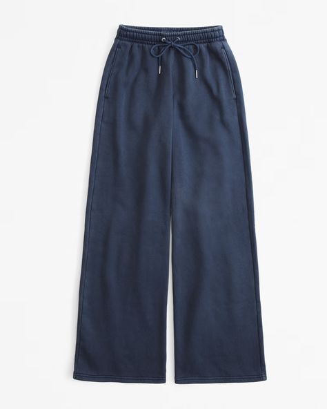 Women's Essential Wide Leg Sweatpant | Women's Bottoms | Abercrombie.com