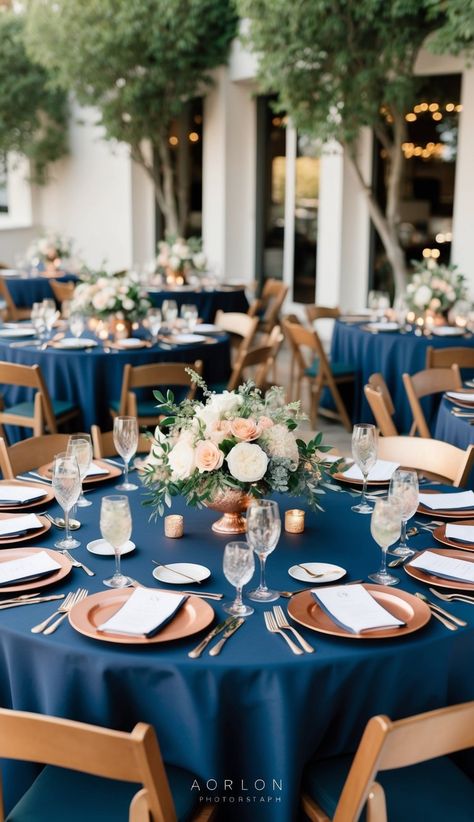 32 Summer Wedding Color Scheme Ideas - WithLoveLive Morning Wedding Reception, Summer Wedding Color Schemes, Wedding Color Scheme Ideas, August Wedding Colors, Blue Fall Wedding, Blue And Yellow Wedding, Beautiful Natural Scenery, Wedding Color Schemes Summer, Navy Wedding Colors