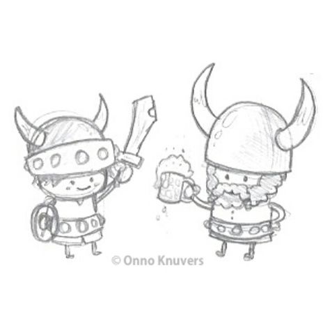 Sketches for cute mighty Viking warriors Cute Viking Drawing, Viking Drawings Easy, Viking Drawing Warriors, Viking Doodle, Viking Drawing Sketches, Vikings Drawing, Viking Sketch, Viking Cartoon, Cartoon Viking