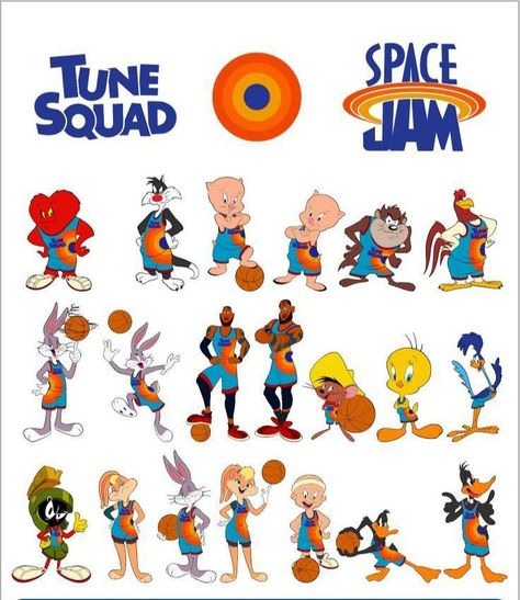 Space Jam Characters, Space Jam Costume, Space Jam Theme, Toon Squad, Looney Tunes Space Jam, Cartoon Party, Sylvester The Cat, Tune Squad, 50 Years Anniversary