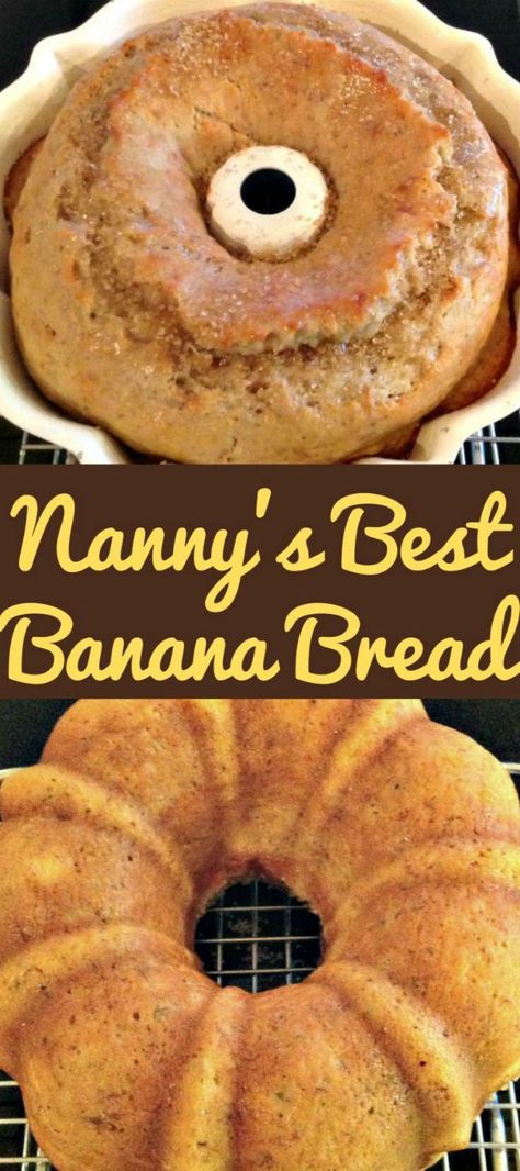 Bundt Pan Recipes, Morning Treats, Banana Bundt Cake, Dessert Cravings, Banana Bundt, Dinner Desserts, Potluck Desserts, Moist Banana Bread, Moist Cake