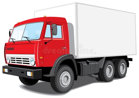 Red delivery truck. Vector delivery truck on white background, without gradients #Sponsored , #PAID, #PAID, #delivery, #background, #gradients, #truck Hsr Layout, Truck Delivery, Container Truck, Truck Tank, Delivery Truck, Little Krishna, Packers And Movers, 3d Object, Fresh Thyme