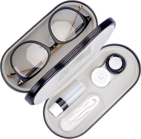 Great for travel. Dual use design. Built-in mirror. Includes tweezer and contact lens solution bottle. Perfect eye care travel kit. Mini First Aid Kit, Contact Lenses Case, Contact Case, Soft Contact Lenses, Contact Lens Solution, Camping Set Up, Contact Lens Case, Contact Lens Cases, Black And White Marble