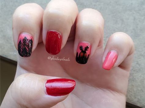 Mothman Nail Art, Mothman Nails, Nail Stuff, Homecoming Nails, Fall Nails, Halloween Nails, Beautiful Hand, Nail Design, Nails Inspiration