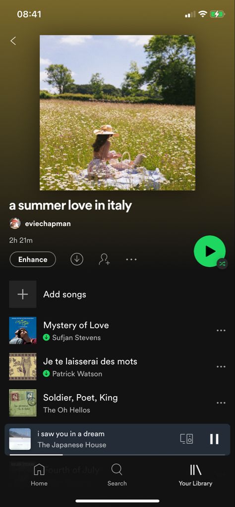 Italy Playlist, Laying In A Field, Song Recs, Love In Italy, Playlist Names, Playlist Ideas, The Playlist, Playlist On Spotify, Sufjan Stevens