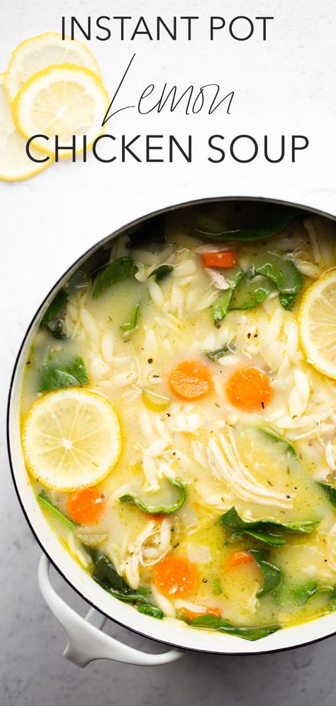 Instant Pot Lemon Orzo Chicken Soup, Soup Pressure Cooker Recipes, Instantpot Soup Recipes Healthy, Pressure Cooker Healthy Recipes, Instant Pot Lemon Chicken Soup, Greek Lemon Chicken Soup Instant Pot, Instant Pot Orzo Soup, Lemon Orzo Soup Instant Pot, Easy Instapot Soup Recipes Healthy