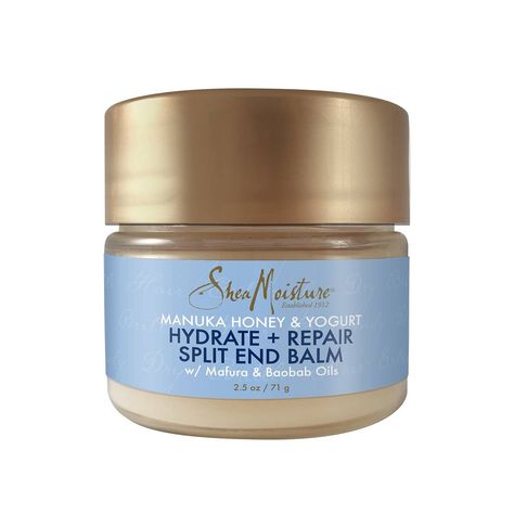 The 15 Best SheaMoisture Products for Face, Body, and Hair | Byrdie Sheamoisture Products, Shea Moisture Manuka Honey, Mixed Hair Care, Split End, Honey Yogurt, Baobab Oil, Natural Curls Hairstyles, Manuka Honey, Essential Oil Fragrance