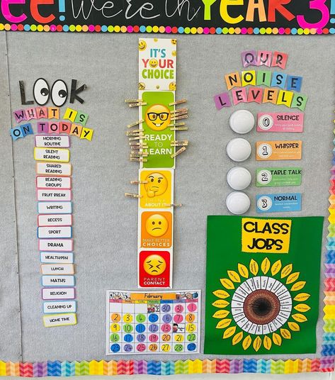 Behaviour Display Classroom, Classroom Noise Management, Behaviour Management Ideas, Classroom Schedule Display, Classroom Charter, Classroom Behavior Management System, Behaviour Display, Primary School Classroom, Behavior Management System