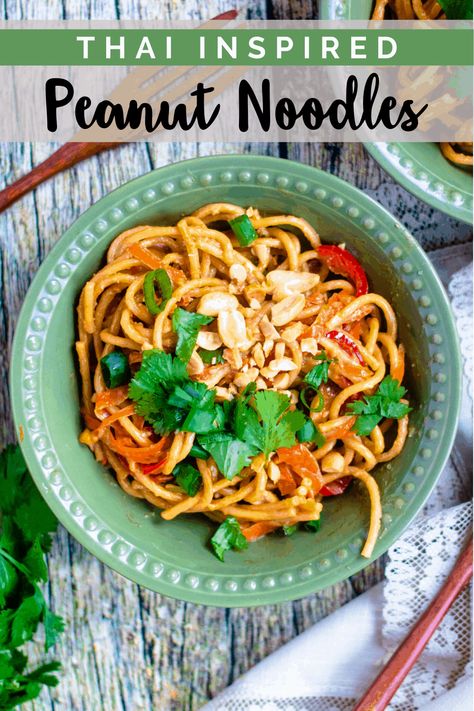 This Thai Peanut Noodles recipe is fantastic for a quick and delicious better-than-takeout meal. The noodles are cooked in a rich and delicious Peanut Sauce. The recipe comes together, start to finish, in under 30 minutes, and it all happens in your Instant Pot! Peanut Noodles Recipe, Thai Peanut Noodles, Peanut Noodles, Thai Peanut, Noodles Recipe, Peanut Sauce, Noodle Recipes, The Recipe, Instant Pot