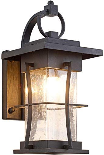 EERU Waterproof Outdoor Wall Sconce Light fixtures, Exterior Wall Sconce Lamp，Black Metal with Clear Bubble Glass, Perfect for Exterior Porch Patio House - - Amazon.com Outside Lamps, Outside House, House Lamp, Exterior Light Fixtures, Modern Outdoor Lighting, Wall Lanterns, Exterior Wall Light, Outdoor Light Fixtures, Outdoor Sconces