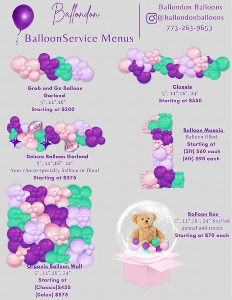 6ft Balloon Garland, Balloon Garland Prices, Balloon Garland Pricing Guide, Balloon Pricing Guide, Balloon Organization Ideas, Grab And Go Balloon Garland, Balloon Pricing, Balloon Arch Prices, Balloon Arch Diy