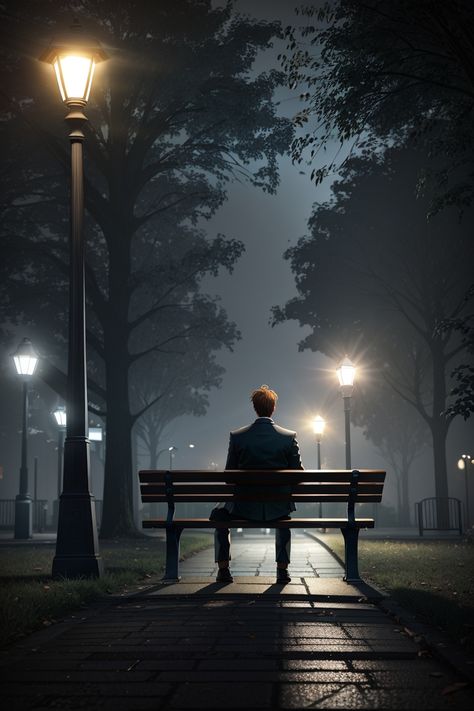 a bench under a street light in the dark, autodesk 3ds max, point-and-click adventure game, dark backround, slender man, time travelers appear in a park, lampposts, headlights, sitting alone, invisible man, foggy and atmospheric, man sitting facing away

مقعد تحت ضوء الشارع في الظلام، أوتوديسك 3ds max، لعبة مغامرة بالإشارة والنقر، الخلفية المظلمة، رجل نحيل، يظهر المسافرون عبر الزمن في حديقة، أعمدة الإنارة، المصابيح الأمامية، الجلوس بمفرده، رجل غير مرئي، ضبابي وجوي، رجل يجلس في مواجهة بعيدا Sitting In Rain, Seating Pose, Emotion Pictures, Ink Reference, Expressive Landscape, Dramatic Background, Editing Images, Standing In The Rain, Dove Pictures