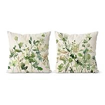 Sage Green Pillow, Pillow Painting, Farmhouse Decorative Pillows, Decorative Pillows For Couch, Green Throw Pillow, Green Pillow Covers, Bedroom Cushions, Contemporary Throw Pillows, Spring Decorating