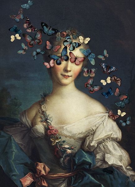 Madame Butterfly, Old Master, Butterfly Art, Pics Art, Art Plastique, Gold Leaf, Float, Gallery Wrap Canvas, Butterflies