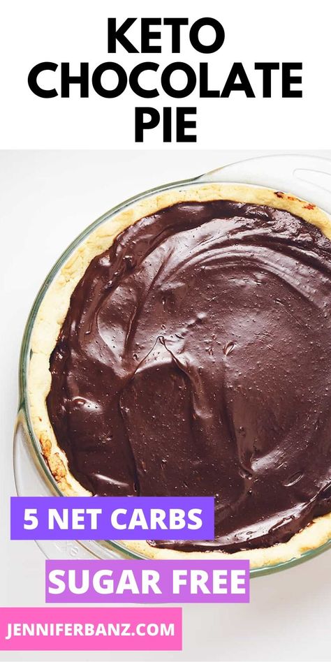 Keto Chocolate Pie, Sugar Free Chocolate Pudding, Chocolate Pie Filling, Keto Pie, Butter Crust, Chocolate Pie Recipes, Sugar Free Pudding, Low Carb Ice Cream, Low Carb Low Sugar