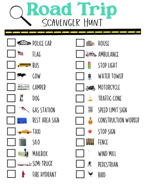 Car Scavenger Hunt, Car Ride Games, Car Trip Games, Road Trip Entertainment, Fun Road Trip Games, Road Trip Scavenger Hunt, Road Trip Bingo, Long Car Trips, Trip Games