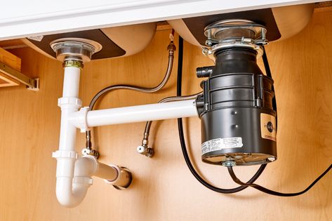 Under Sink Plumbing, Garbage Disposal Installation, Kitchen Sink Plumbing, Plumbing Diagram, Double Basin Kitchen Sink, Under Kitchen Sink, Sink Plumbing, Kitchen Plumbing, Double Kitchen Sink