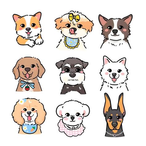 Create cute dog icons for branding that resonates with pet lovers and establishes your identity. Family Phone Wallpaper, Cat Dog Cartoon, Dog Illustration Art, Portrait Procreate, Cartoon Family, Digital Pet Portrait, Realistic Cartoons, Pet Drawing, Cartoon Style Drawing