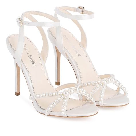 Chic Wedding Shoes for Brides & Bridal Parties | Bella Belle Bella Belle Shoes Bridal Pearl, Wedding Shoes Sparkly, Bday Shoes, Wedding Heels For Bride, Pearl High Heels, Pearl Wedding Accessories, Pearl Heels, Pearl Wedding Shoes, Pearl Shoes