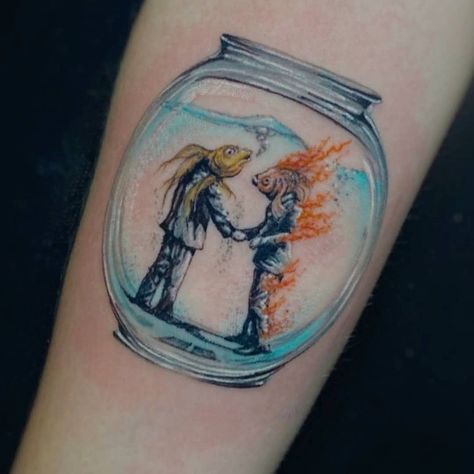 Fishbowl Tattoo Pink Floyd, Fish Bowl Tattoo Pink Floyd, Pink Floyd Inspired Tattoo, Pink Floyd Wish You Were Here Tattoo, Pink Floyd Animals Tattoo, Wish You Were Here Tattoo, Fish Bowl Tattoo, Fishbowl Tattoo, Bowl Tattoo