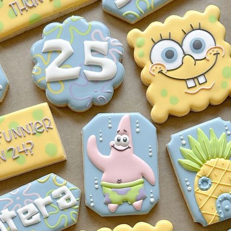 Nicole Phelps on Instagram: "I thought of something funnier than 24 🧽🍍🎉 . . . . . . . . . . . . . . . . . . . . . . . . . . . . . . . . . . . . . . . . . #sandiegocookies #cookiesofinstagram #cookies #sandiegobakersclub #sandiego #following #birthdaycookies #cookiedecorating #bakersofig #sweet #spongebobsquarepants #food #foodie #partyideas #partyplanner #foodart #cookie #cookiedecorating #foodnetwork #instagood #customcookies #viral #love #spongebobcookies #like #spongebob #party #photooftheday #sugarcookies" Whats Funnier Than 24, Whats Funnier Than, Spongebob Cookies, Spongebob Gary, Spongebob Party, Sponge Bob, Birthday Cookies, Custom Cookies, Cookie Jars