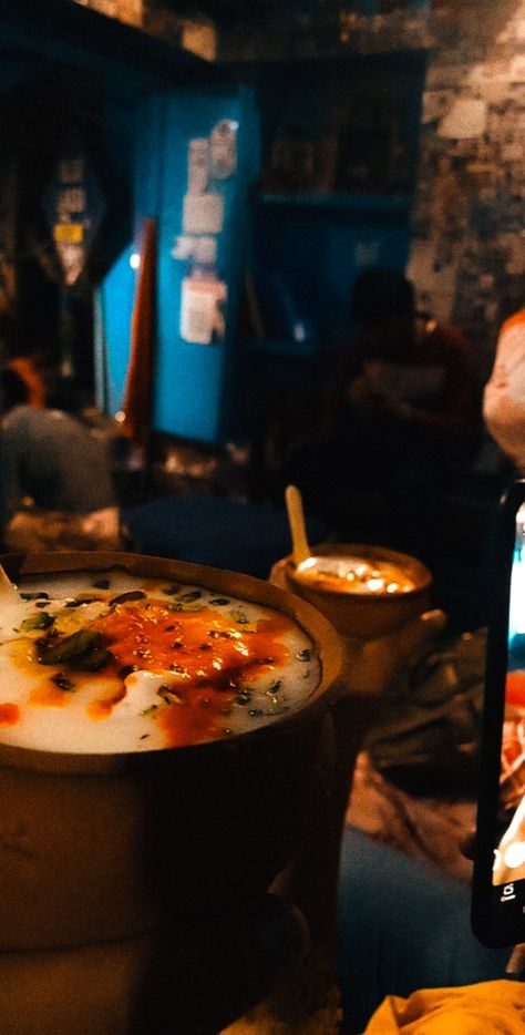 Blue lassi at manikarnika ghat Lassi Aesthetic, Manikarnika Ghat, Spiritual Heart, Photography Journey, Varanasi, Aesthetic Food, Timeless Beauty, The Soul, Desi