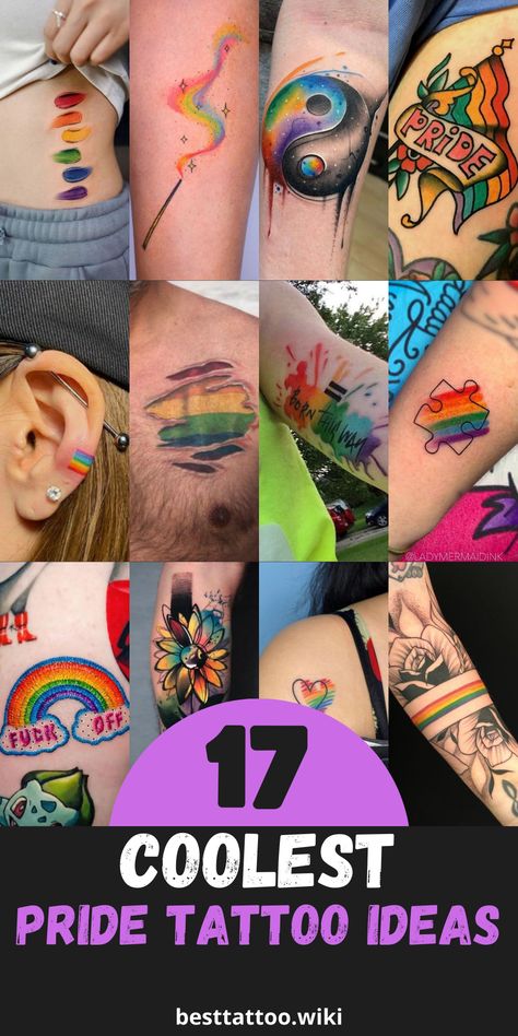 17 Expressive Pride Tattoo Ideas 2024: Celebrating Identity with Rainbow-Inspired Ink Pride Tattoo Ideas, Embroidery Tattoos, Lgbt Tattoo, Pride Tattoo, Explore Tattoo, Clever Tattoos, Bold Statements, Zodiac Tattoos, Diversity And Inclusion