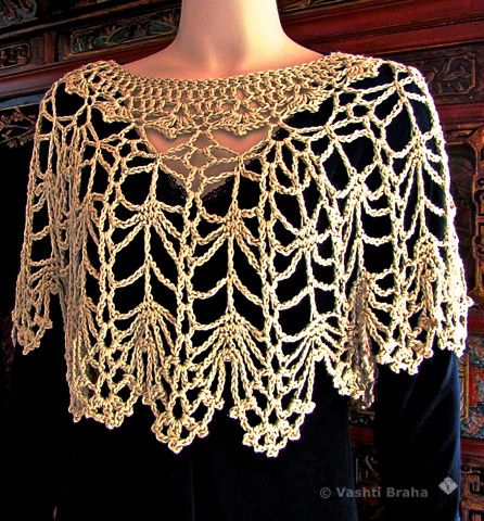 Doris Chan's New Cat's Cradle | Sumptuous Karabella silk yar… | Flickr Crochet Caplet, Cat's Cradle, Crochet Capelet, Poncho Design, Crochet Cape, شال كروشيه, Small Mannequin, Crochet Bolero, Crochet Poncho Patterns