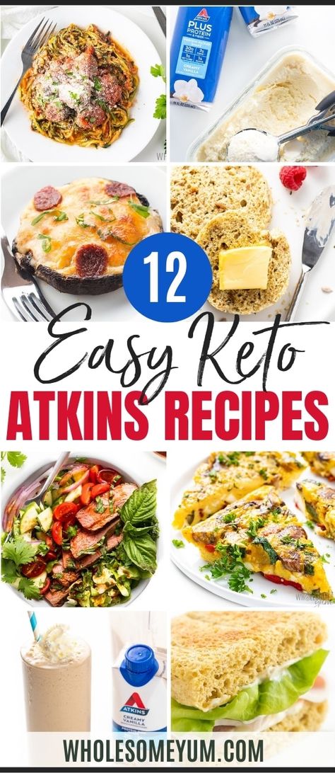 Easy Atkins Meal Plan, Easy Atkins Recipes, Atkins Diet Meals, Atkins Meals Phase 1, Atkins Dinner Ideas, Atkinson Diet Recipes, Klinio Diet Recipes, Phase 1 Atkins Recipes, Atkins Snacks Phase 1