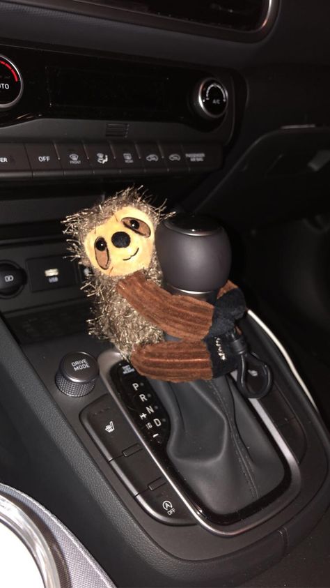 Sloth Car Accessories, Gray Car Interior Decor, Decorating Boyfriends Car, Brown Car Decor, Interior Car Design, Cozy Car Interior, Car Interior Aesthetic, Car Design Ideas, Car Vibes